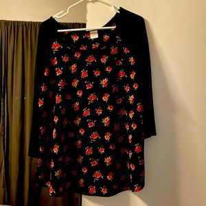 Baseball style silky top